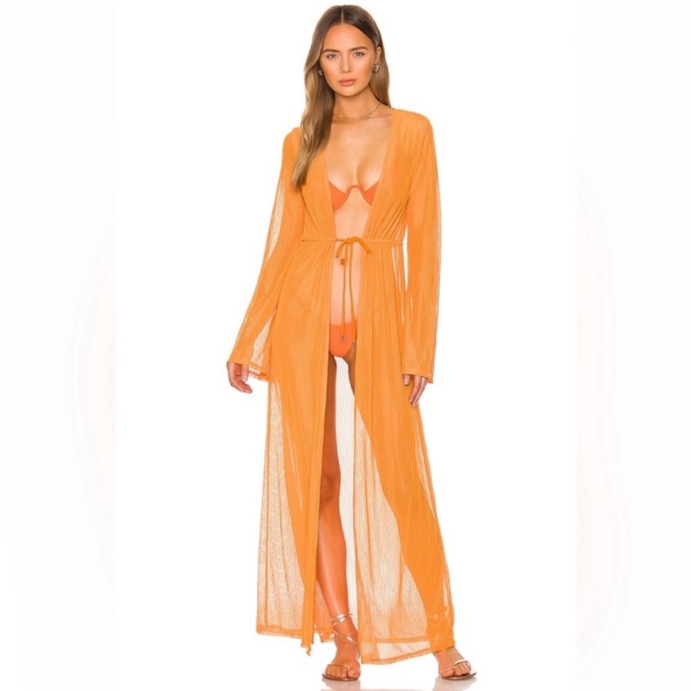 Camila Coehlo Nikki Robe in Rustic Orange